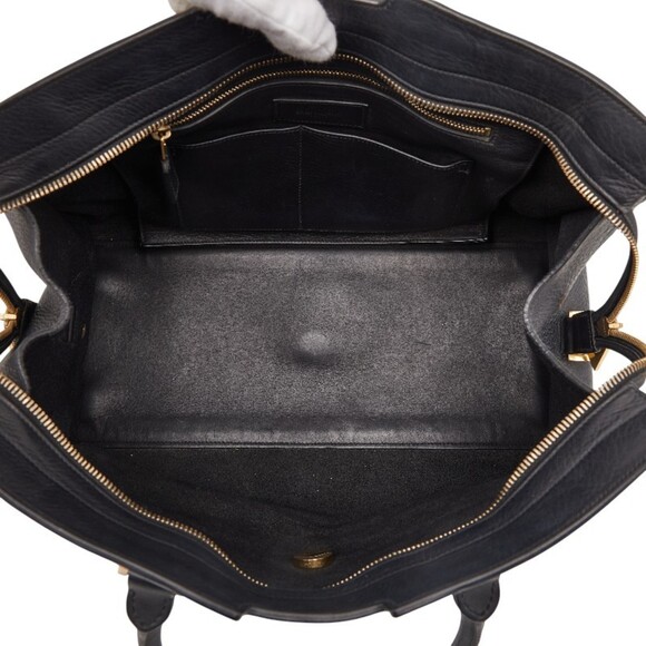 Saint Laurent Y-Line Cabas Classic Handbag 311208 Black Leather Women's SAINT... - Picture 11 of 13